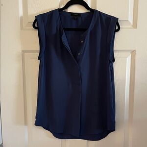 J. Crew Sleeveless Dusty Blue Blouse
